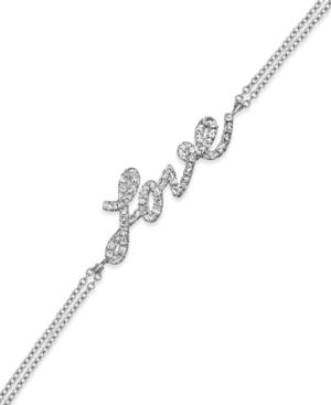 Wrapped Diamond Love Bracelet In 14k White Gold (1/6 Ct. T.w.)