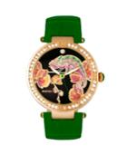 Bertha Quartz Camilla Collection Green Leather Watch 38mm