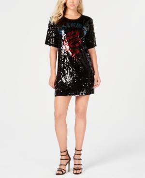Guess Untamed Sequin T-shirt Dress