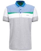 Boss Men's Regular/classic-fit Colorblocked Pique Cotton Polo