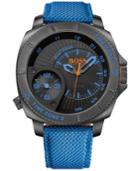 Boss Orange Men's Sao Paulo Blue Woven Nylon Strap Watch 54mm 1513209