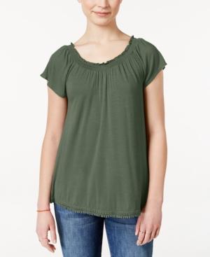 Belle Du Jour Juniors' Flutter Peasant Top