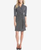 Karen Kane Printed Faux-wrap Dress