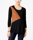 Style & Co. Colorblocked Knit Top, Only At Macy's