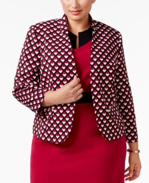 Nine West Plus Size Geo-print Blazer