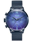 Welder Moody Men's Blue Stainless Steel Mesh Bracelet Watch 42mm