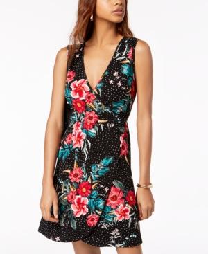 Planet Gold Juniors' Liverpool Printed Wrap Dress