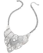Inc International Concepts Hematite-tone Open Work Necklace, Created For Macy's