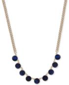 Dkny Gold-tone Colored Stone Collar Necklace, Created For Macy's