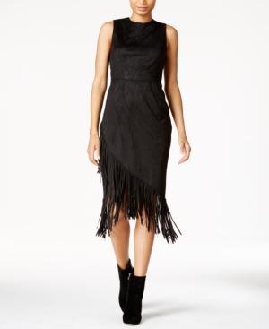 Rachel Rachel Roy Fringe Crossover Shift Dress
