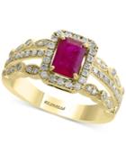 Amore By Effy Certified Ruby (1 Ct. T.w.) And Diamond (1/2 Ct. T.w.) Ring In 14k Gold