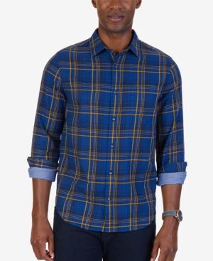 Nautica Men's Slim-fit Double-layer Plaid Shirt