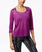 Nike Cool Breeze Dri-fit Three-quarter-sleeve Top