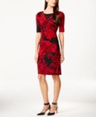 Connected Faux-wrap Floral-print Dress