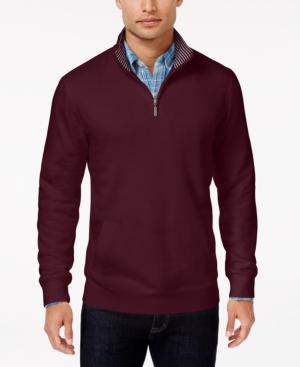 Club Room Men's Big And Tall Quarter-zip Pullover, Only At Macy's