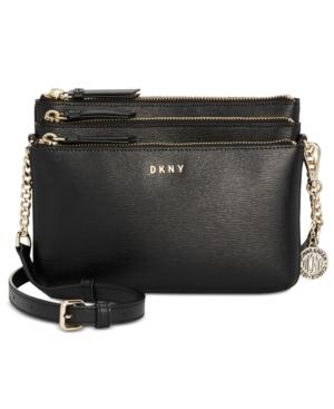 Dkny Bryant Triple Zip Small Crossbody, Created For Macy's