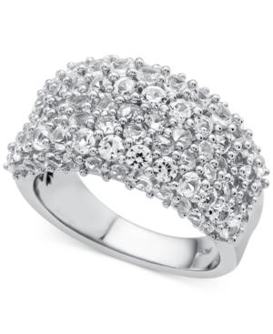 Lab-created White Sapphire Cluster Ring (4 Ct. T.w.) In Sterling Silver
