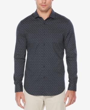 Perry Ellis Men's Cotton Stretch Geometric Print Shirt