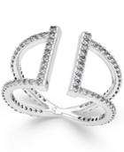 Danori Silver-tone Cubic Zirconia Parallel Pave Ring, Only At Macy's