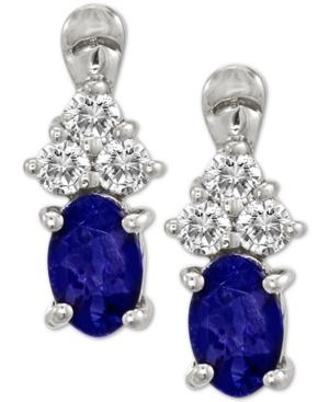 Le Vian- Blueberry Tanzanite (3/4 Ct. T.w.) & Diamond (1/5 Ct. T.w.) Drop Earrings In 14k White Gold