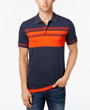 Hugo Boss Green Men's Paule Pique-stripe Polo