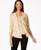 Jm Collection Petite Printed Layered-look Top, Only At Macy's