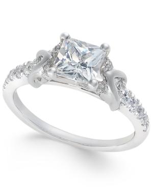 Certified Princess Cut Diamond Engagement Ring (1-1/2 Ct. T.w.) In 18k White Gold