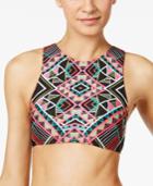 Coco Rave Blaze Lace-up-back High-neck Bikini Top Women's Swimsuit