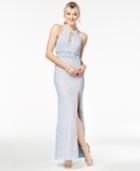 City Studios Juniors' Illusion-lace Gown, A Macy's Exclusive Style