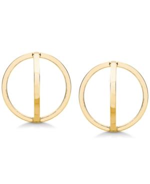 Spherical Square-tube Drop Earrings In 10k Gold