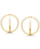 Spherical Square-tube Drop Earrings In 10k Gold