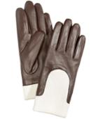 Charter Club Leather & Knit Touchscreen Gloves, Created For Macy's