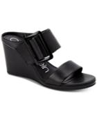 Calvin Klein Women's Brinlee Buckle Wedge Sandals Women's Shoes