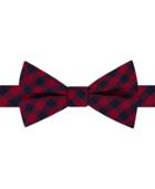 Tommy Hilfiger Men's Check Pre-tied Silk Bow Tie