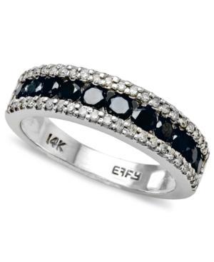 Caviar By Effy Diamond Black And White Diamond Band (7/8 Ct. T.w.) In 14k White Gold
