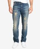 William Rast Men's Slim-fit Medium Blue Ripped Jeans