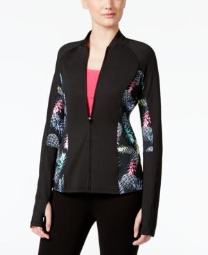 Jessica Simpson The Warm Up Juniors' Pineapple-print Track Jacket