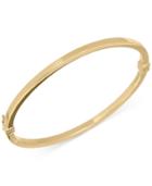 Square Tube Hinge Bangle Bracelet In Italian 14k Gold