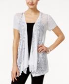 Style & Co. Petite Pointelle-knit Open-front Cardigan, Only At Macy's