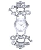 Charter Club Women's Silver-tone Charm Bracelet Watch 27mm, Created For Macy's