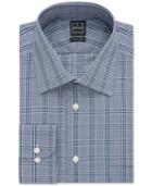 Ike Behar Navy Check Dress Shirt