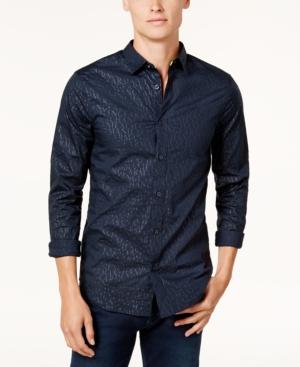 Armani Exchange Men's Slim-fit Logo Print Shirt