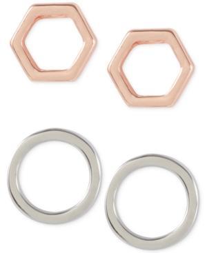French Connection Two-tone Geometric Stud Earring