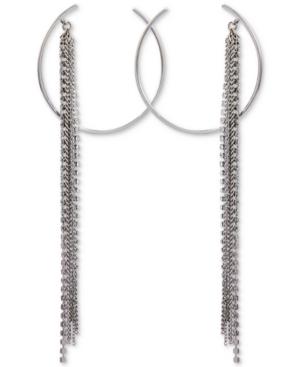 Guess Crystal Hoop & Multi-chain Fringe Drop Earrings