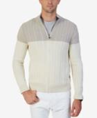 Nautica Men's Two-tone Full-zip Sweater