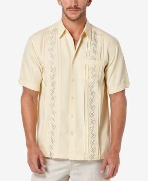 Cubavera Men's Embroidered Pleated Short-sleeve Shirt