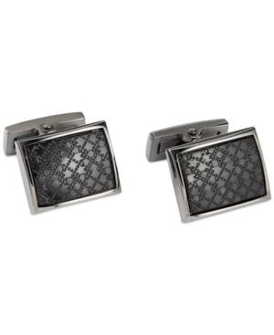 Ryan Seacrest Distinction Black Plaid Cufflinks