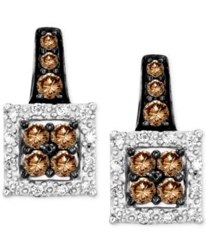 Le Vian Chocolatier Diamond Framed Stud Earrings (5/8 Ct. T.w.) In 14k White Gold