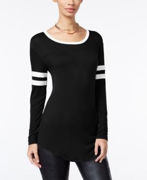 Ultra Flirt Juniors' Long-sleeve Football T-shirt