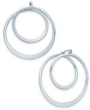 Inc International Concepts Silver-tone Spiral Hoop Earrings, Created For Macy's